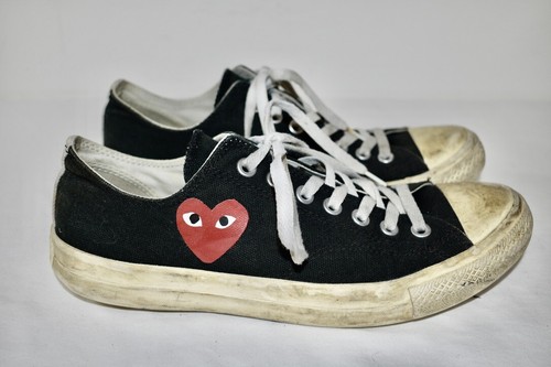 black cdg converse low
