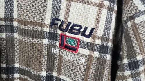 VINTAGE FUBU The Collection Shirt/Sweater LS Men's Adult Extra Large Brown Tan - Picture 4 of 13