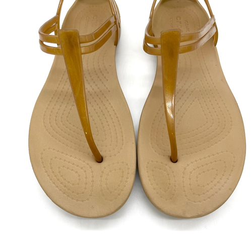 Crocs Isabella Damen-Flip-Flop-Sandale T-Riemen Größe 7 Metallic Sommer Strand - Bild 3 von 8