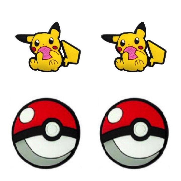 Pikachu Pokemon with Pokeballs For Crocs Shoe Charms Jibbitz - 4