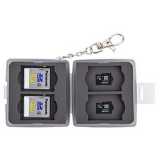 JJC 64 64 26mm Anti-dust Memory Card Case w/ Lock Ring fits 4 SD  4 MSD Cards