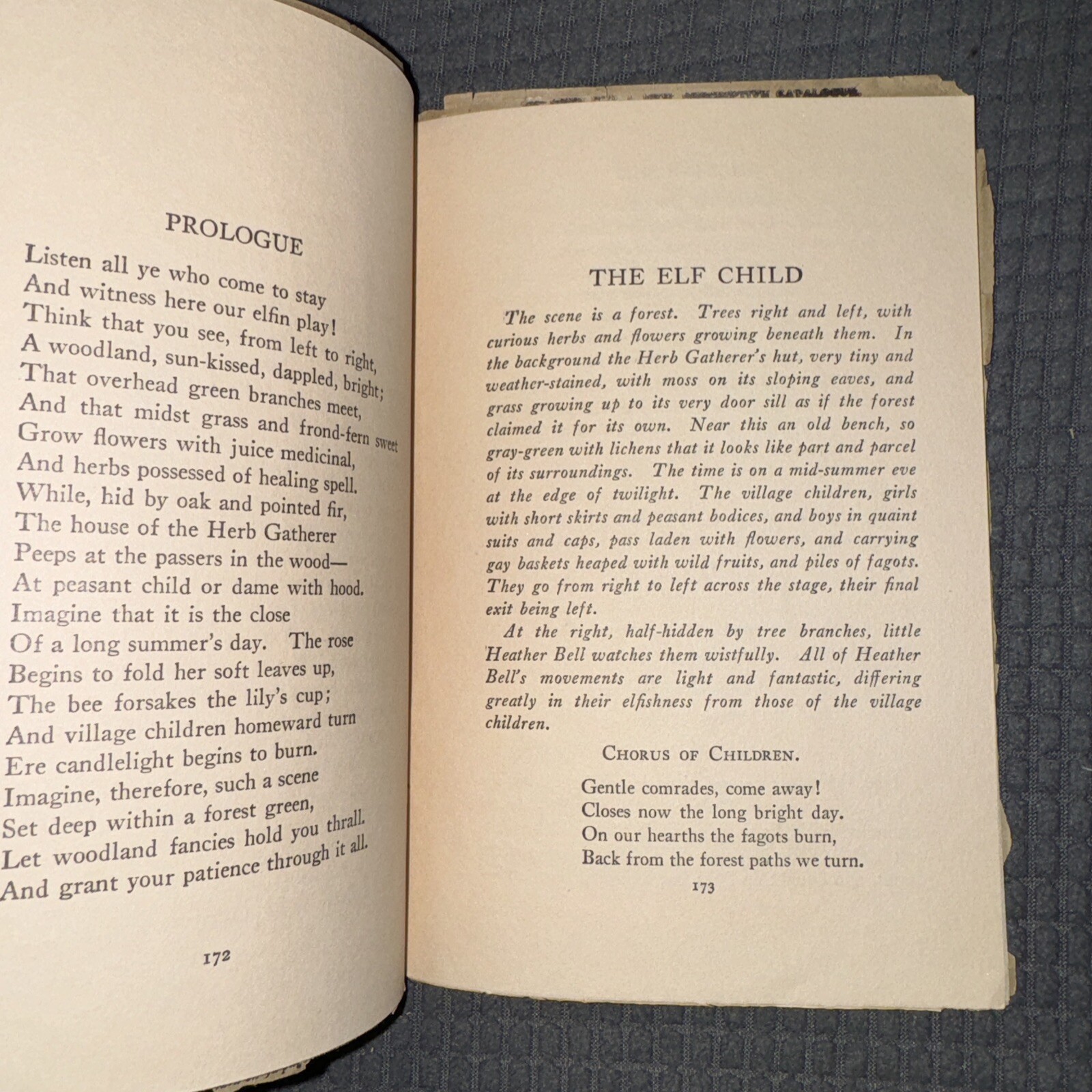 Samuel French The Elf Child by Constance D’Arcy Mackay 1909 Henry Holt Vintage