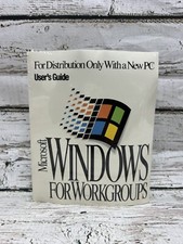 Microsoft Windows For Workgroups User's Guide PC 3.5 Disk New Factory Sealead