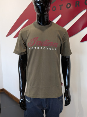 Original Indian Motorcycles Green Script Heritage Herren T-Shirt