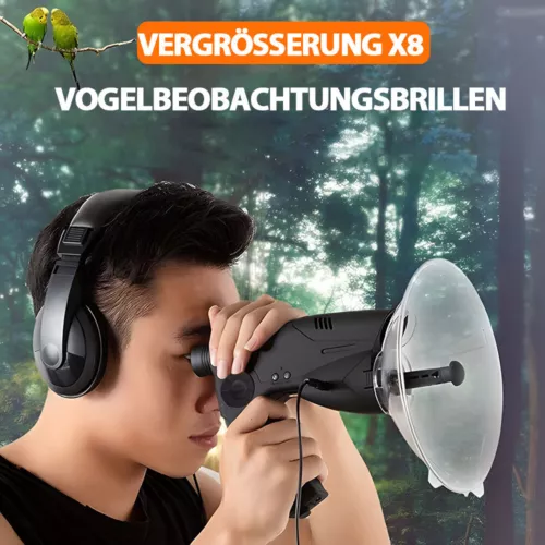 Parabol-Richtmikrofon mit Kopfhörer, Abhörgerät, Geräuschverstärker 100 Meter. - Bild 6 von 22