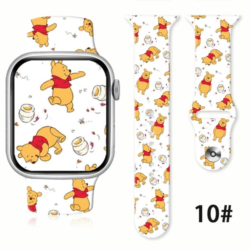 Winnie the Pooh Wristwatch Bands Cartoon Silicone Watch Band for Apple Watch - Picture 15 of 38