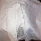 PB Teen Emily & Merritt Twin XL White Linen Blend Bedskirt Blue Pom Pom 18" Drop