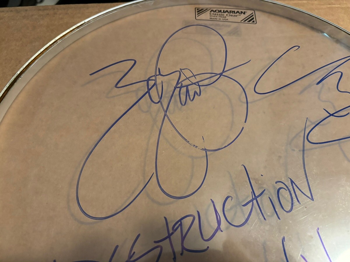 Destruction 14” Drumhead Triple-Signed – Rare 2014 Lineup | eBay