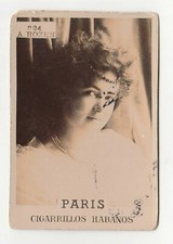 Tarjeta de tabaco serie de fotos sepia Paris Cigarrillos Habanos #224 A. Rozen
