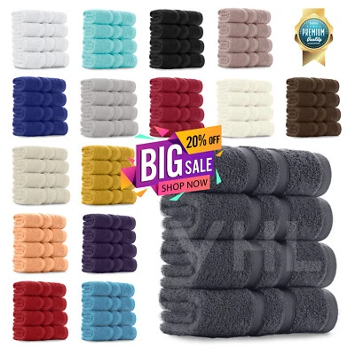 Pack of 2 Super Soft Hand Towels 100% Cotton Zero Twist Absorbent Towel 500 GSM