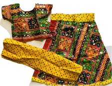 3-4 yr LEHENGA CHOLI LEHNGA GIRLS Multicolor RAJASTHANI INDIA-NEW-3 PC-USA