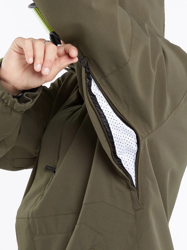 Volcom CO OP Insulated Herren Ski und Snowboard Jacke (braun) - Bild 4 von 4