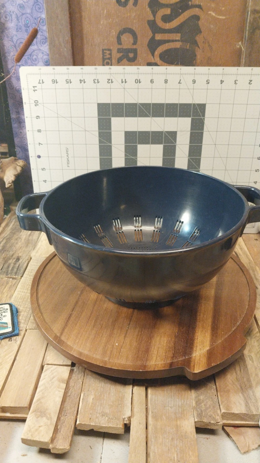 Dansk Blue Plastic Colander