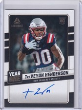 2025 Luminance Year One TreVeyon Henderson On Card Auto Blue Ink RC - Patriots
