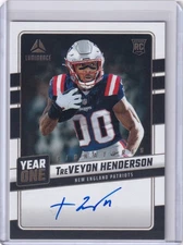 2025 Luminance Year One TreVeyon Henderson On Card Auto Blue Ink RC - Patriots