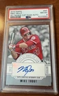 2014 Topps MIKE TROUT /50 On Card Auto Rookie Cup Team PSA 8 Angels