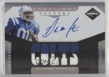 2011 Panini Limited Material Phenoms RC Spotlight Silver 5/25 Delone Carter 1x9