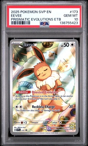 2025 POKEMON SVP EN-SV BLACK STAR PROMO #173 EEVEE PSA 10