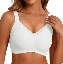 Jelly Bras for Women No Underwire V Mesh Push up Wireless Bralettes Seamless Sof
