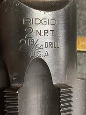 Ridgid 2" NPT Pipe Tap - Drill 2-13/64” USA