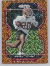 Ambry Thomas 2021 Panini Prizm #439 Lazer Prizm 49ers (RC)