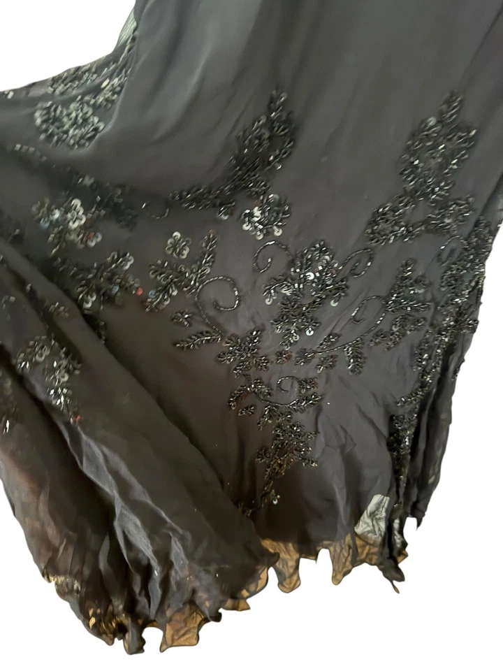 VTG 90s White House Black Market Silk Chiffon Bias Cut Dress Size 6 - Image 4 of 4