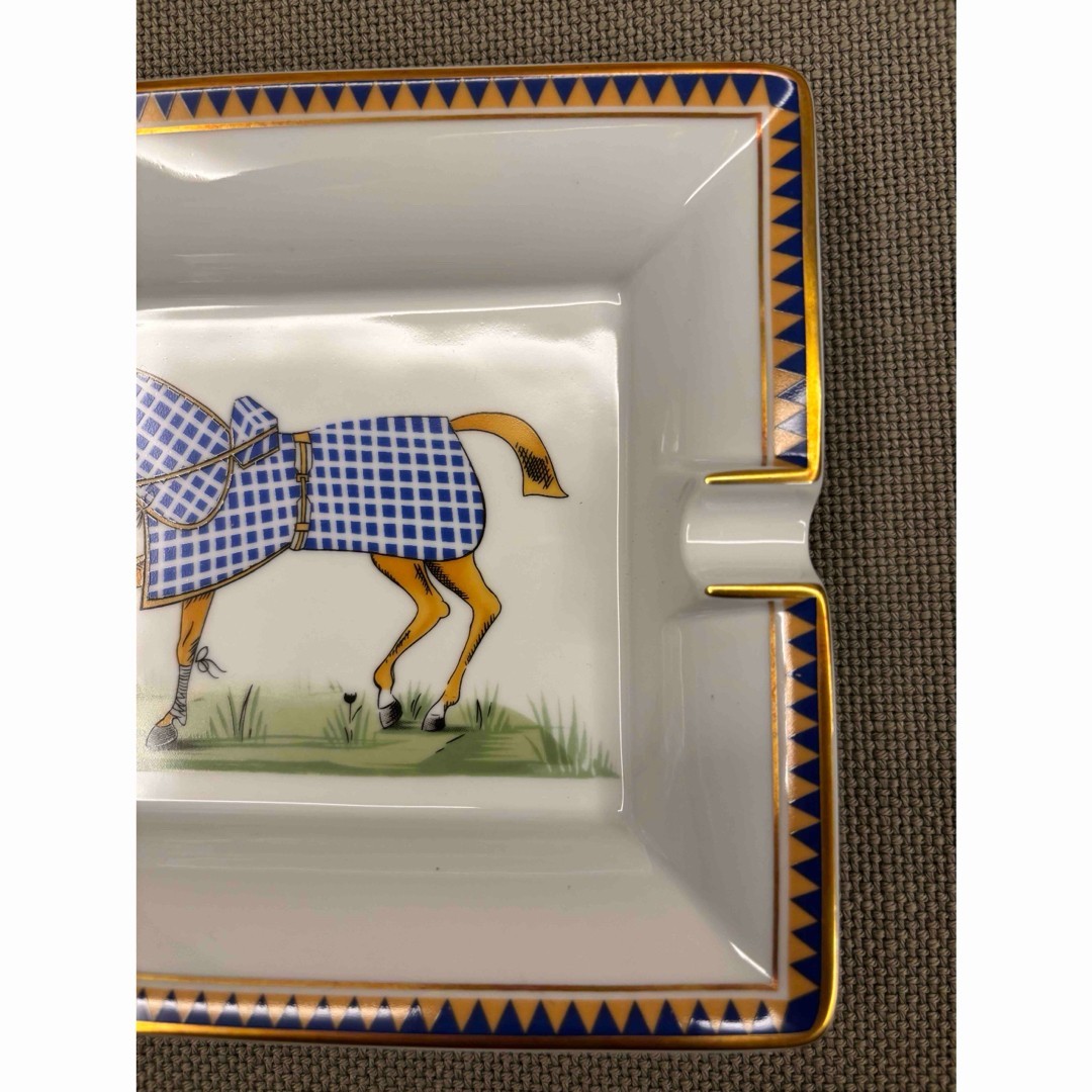 HERMES Paris Horse Ashtray Plate Cigar Tray 20×16.5cm Unused With