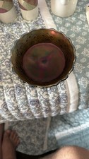 Vintage Iridescent Carnival Glass Petal/Sunflower Bowl — listing 3