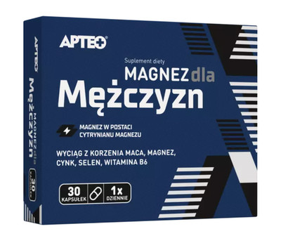 Magnesiumcitrat für Männer - 30 Kapseln - Magnesium Citrate - Zink Selen B6 Maca