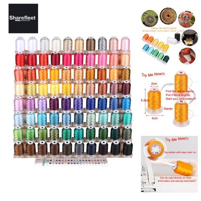80 Spulen Neue Janome Farben Polyester Maschinen Stickgarn 500M