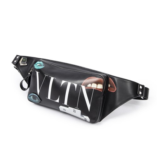 Valentino Black Ltd. Ed. Valentino x Emilio Villalba VLTN Belt Bag Shoulder Bag