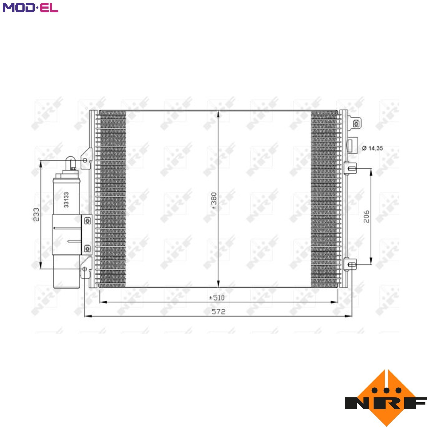 CONDENSER AIR CONDITIONING 35771 FOR RENAULT CLIO/SYMBOL/MIO/II LOGAN/EXPRESS