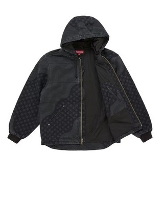 Supreme Flag Quilted Hooded Work Jacket黒 Supreme Flag Quilted Hooded Work Jacket 