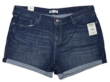 Levi Strauss  Co Signature Mid-Rise 5  Jean Shorts Dark Wash Size 20 W35 NWT