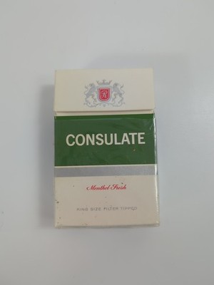 Vtg Empty Cigarette Box Consulate Menthol Fresh Rothmans Of Pall Mall London