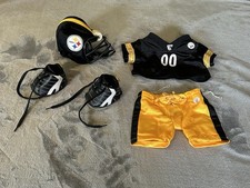 Pittsburgh Steelers Build A Bear Helmet, Jersey, Pants and Cleats