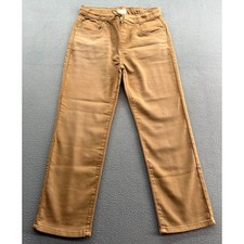 Cat Jack Pants Sz 12 Athletic Husky Brown Chinos Elastic Waist Drawstring