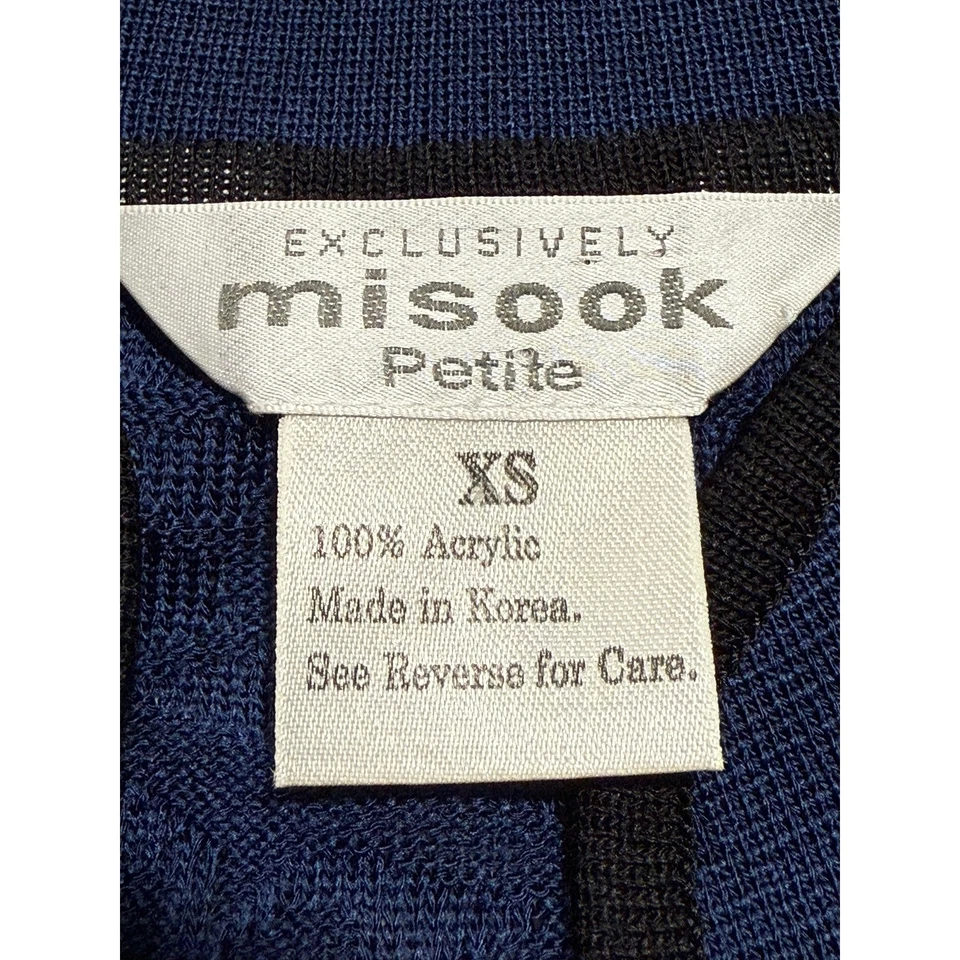 Suéter Blazer De Colección Exclusivamente Misook Abotonado Para Mujer Talla XSP Acrílico Tejido Azul Foto 2 de 4