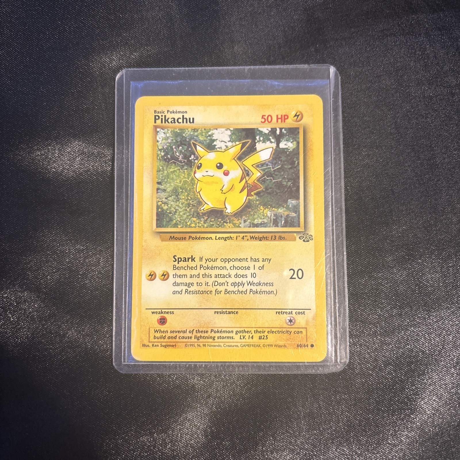 Pokémon 1995-1998 Pikachu Card 60/64 Good Condition