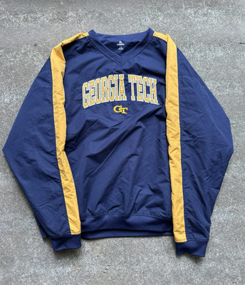 #ad #ad Knights Apparel Georgia Tech Yellow Jackets Navy Gold Pullover Size XL $38.00
