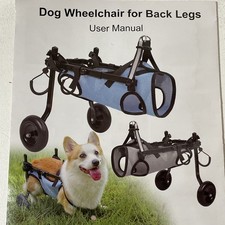 Dog Wheelchair for Back Legs, Medium, Dog Wheelchair Cart  New With Manual 