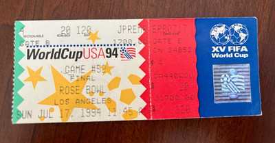 1994 FIFA World Cup Final Ticket– Rose Bowl, 7/17/1994 – “JPremr