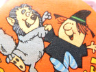Vintage 1980 Hallmark Halloween Pin / Button Witch & Werewolf “Let’s Boo-gie" — photo 2
