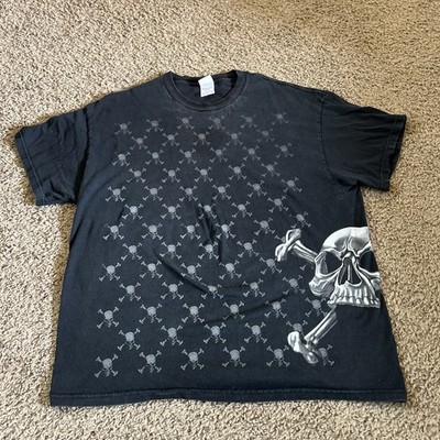 Skull and Crossbones XL Tennessee River Black Short Sleeve T-Shirt