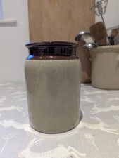 Vintage Stone Pot Jar Pearsons Chesterfield 17cm  Earthenware Canister FREE POST