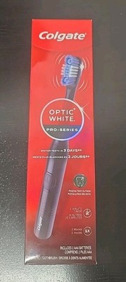 Colgate Optic White Pro-Series Battery Powered BLACK Toothbrush - FREE SHIPPING!
