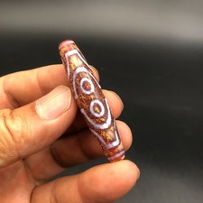 Energy Tibetan Ancient Agate Old Dzi Talisman 8 eye Bead Amulet Pendant,K177