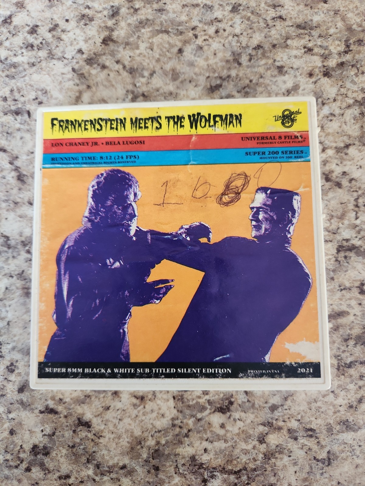 ( FRANKENSTEIN MEETS THE WOLFMAN ) Bela Lugosi  200' Super 8  B&W  Silent