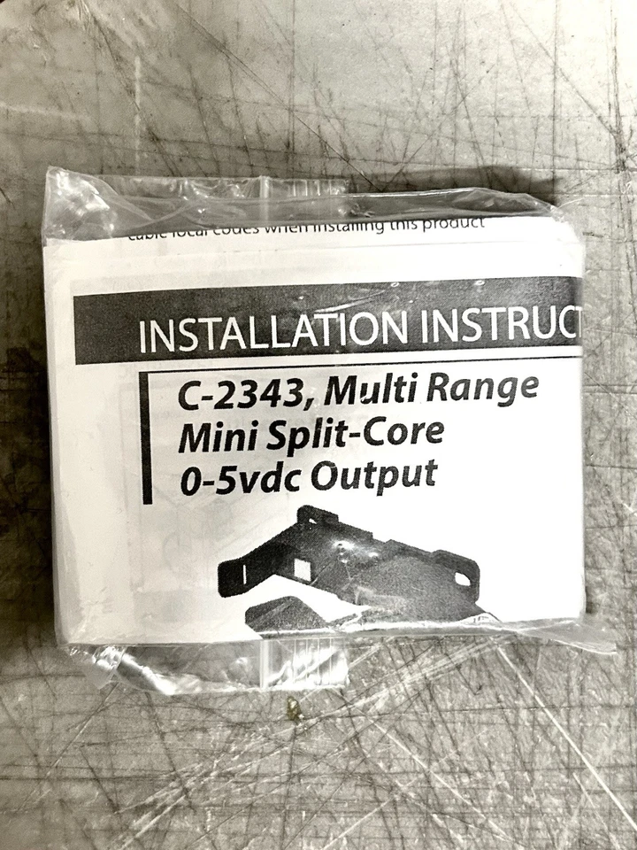 SENVA C-2343-L O-5VDC Current Sensor Split Core 5-10-20A Selectable - Image 2 of 4