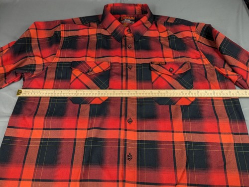 Camisa de franela Dixxon Terror para hombre XXXXL roja manga larga más baja de la baja - Imagen 7 de 7